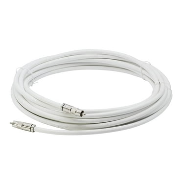 THE CIMPLE CO - White Digital Audio Coaxial Cable Subwoofer Cable - (S/PDIF) RCA Cable, 20 Feet