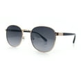 thumbnail image 4 of Classic Round Windsor Dandy Metal Rim Fashion Sunglasses Gold - Smoke, 4 of 8