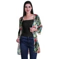 thumbnail image 2 of Moomaya Printed Georgette Beach Clothes For Women Short Shrug Cover Up Cardigan, 2 of 5