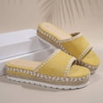 thumbnail image 6 of Viluyesy Womens Slides Sandals, Slip-On Beach Casual Open Toe Summer Platform Slippers Shoes Yellow US8.5, 6 of 9