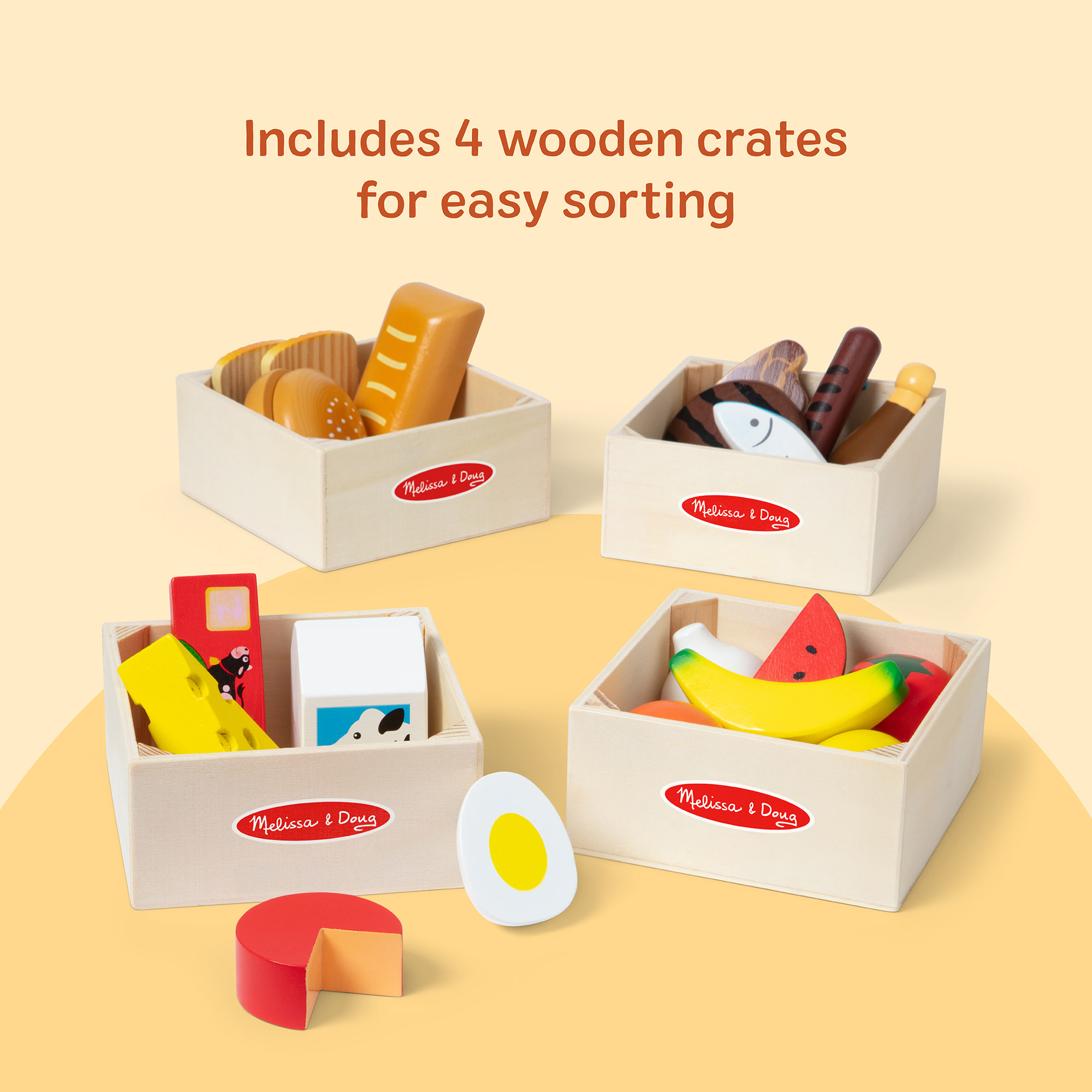 Melissa & Doug Food Groups Wooden Play Food Set photo 7