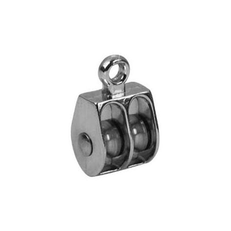 uxcell 20mm Diameter Stainless Steel Double Sheave Swivel Eye Rope Pulley