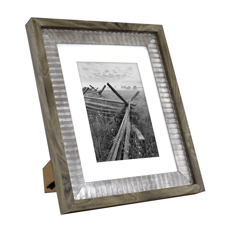 Galvanized Family Tabletop Clip Frame, Brown, Sold by at Home