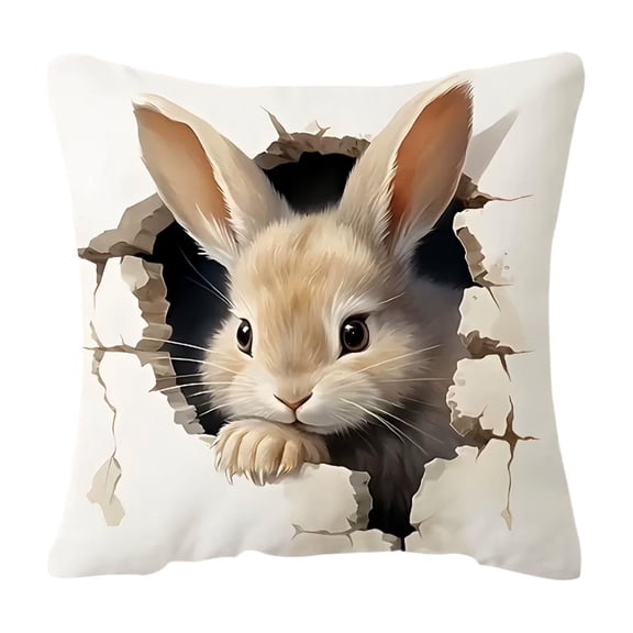 Djunllk Pillow Covers 18x18, Spring & Easter Cozy & Breathable Holiday Home Farmhouses Decorative Pillowcases