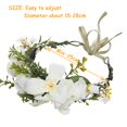 thumbnail image 2 of Flower Crowns for Women, Flower Crown for Girls, Flower Girl Headpiece, Handmade Adjustable Boho Artificial Flowers, 2 of 6
