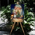 thumbnail image 4 of Merry Christmas Australian Shepherd Santa Hat Xmas Tree Winter Holiday Vertical Matte Canvas Poster Aussie Dog Lover Gifts Wall Art Home Decor - 01013, 4 of 5
