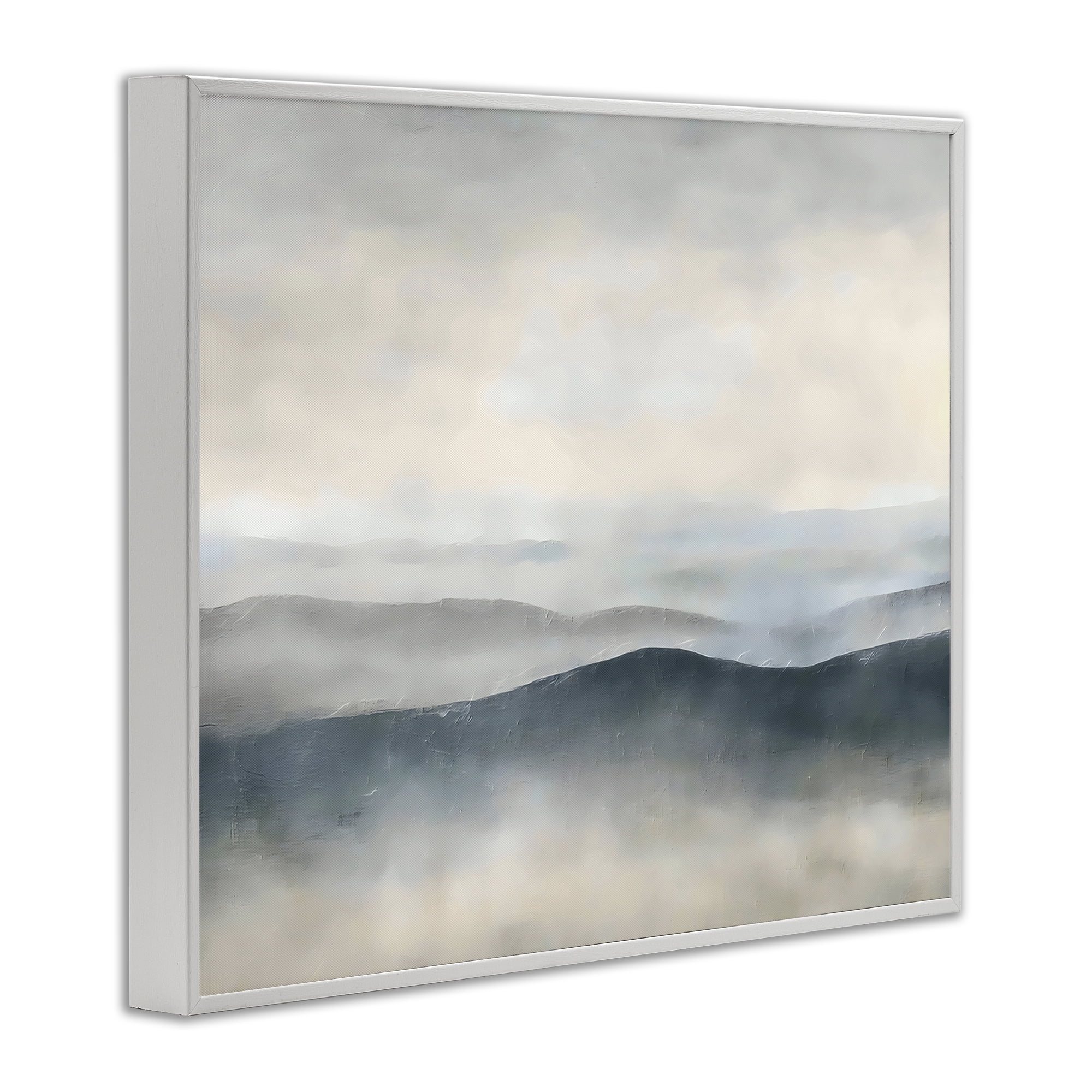 Stupell Industries Muted Horizon Serenity White Framed Giclee Art, design by Riley B