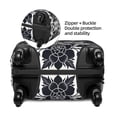 thumbnail image 2 of Hirioo Artistic Black White Peacocks for Elasticity Suitcase Cover (No luggage Included) Durable Luggage Protector Fits 18-32 Inch Luggage-Medium, 2 of 7