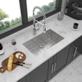 thumbnail image 5 of 30x18 Inches Brushed Nickel 18-Gauge Stainless Steel Undermount Single-Basin Kitchen Sink, 5 of 8
