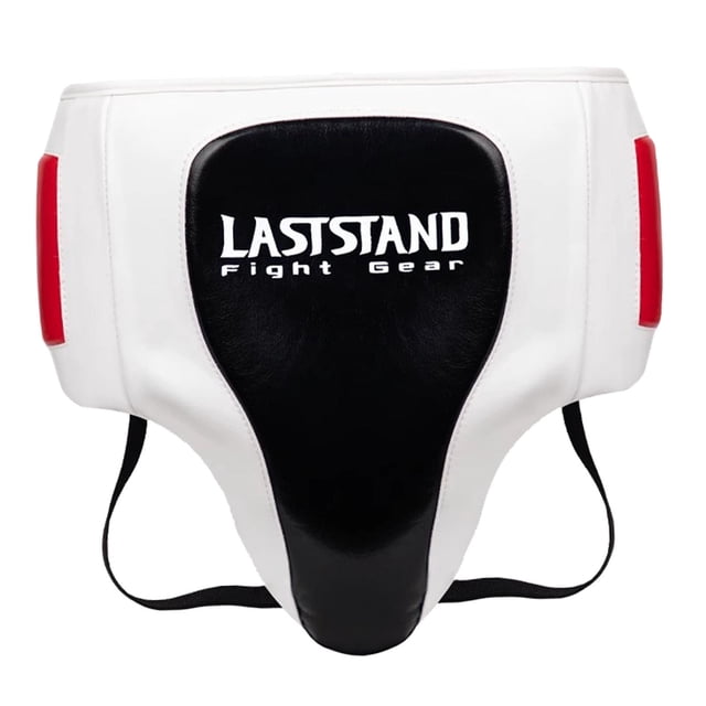 Almencla Boxing Groin Protector Adjustable Abdominal Guard for Muay Thai Sanda Karate White Black