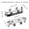 thumbnail image 2 of Unique Bargains 6Pack 48.4x12.6mm Sink Trim Overflow Cover Rings Oval Hole Insert in Caps Silver, 2 of 5