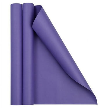 JAM Paper Matte Wrapping Paper, 52.6 Sq ft Total (17 in x 18 Ft Each), Purple, 2 Rolls