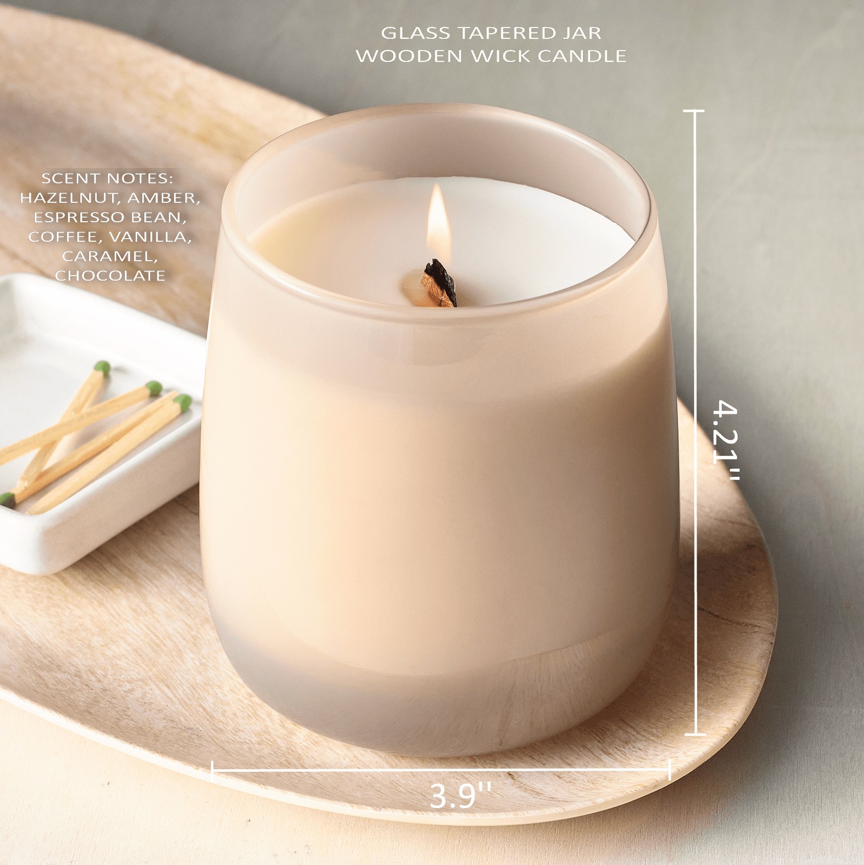 Better Homes & Gardens Intense Roasted Espresso Bean Scented Wooden 1-Wick Glass Jar Candle 14.5oz.