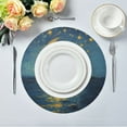 thumbnail image 3 of WOBOGO Moon Stars Oil Painting Pattern Round Placemats Set of 1 Heat Resistant Washable Kitchen Table Decorations 15.4in, 3 of 7