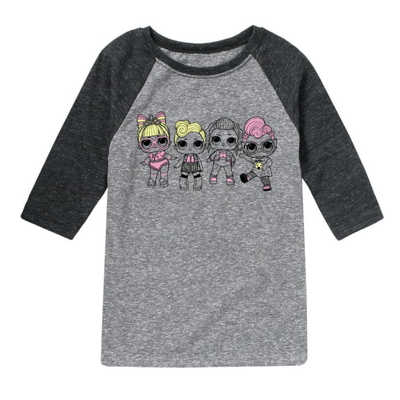 LOL Surprise! - LOL Squad - Toddler And Youth Raglan Graphic T-Shirt