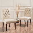 thumbnail image 1 of Gorman Ivory Linen Dining Chair ( Set of 2), 1 of 4