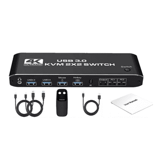 AV Access USB-C & HDMI KVM Switch 4 Computers 1 Monitor, Type-c