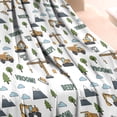 thumbnail image 3 of Cartoon Construction Vehicles Trees White Pattern Blanket,Comfortable Soft Lamb Wool Throw Blanket,All Season,Warm Lightweight Blankets for Sofa Bed Couch Living Room Chair,30"x40", 3 of 4