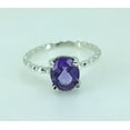 thumbnail image 6 of Navya Craft Amethyst Oval Sterling Silver Handmade Purple Gemstone Statement Women Ring Size 7.5, 6 of 8