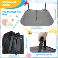 thumbnail image 2 of Triani Large Pool Storage Bag Pouch Outdoor Swimming Pool Accessories Heavy Duty Reinforced Attaches to Pool Side and Fence for Inflatables Pool Toys Floats (Black), 2 of 7