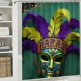 thumbnail image 6 of BCIIG Mardi Gras Bathroom Decor Set with Hooks, Colorful Luxurious Graphic Print Polyester Fabric Shower Curtain, Chic Modern Design, Waterproof, Easy Installation 69x72, 6 of 7