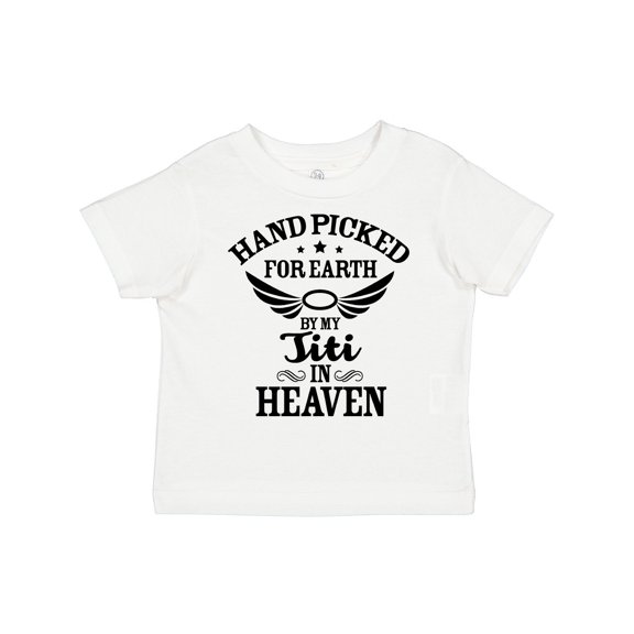 Inktastic Handpicked for Earth by My Titi in Heaven with Angel Wings Boys or Girls Toddler T-Shirt