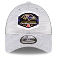 thumbnail image 2 of Men's New Era  Heather Gray Baltimore Ravens 2023 AFC North Division Champions Locker Room Trophy Collection Trucker, 2 of 6