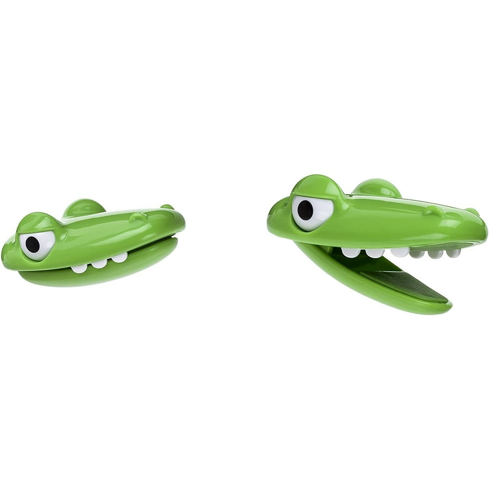 Joie 2pc Croc Themed Mini Snack Chip Bag Clips Fresh Saver Clamp Clip
