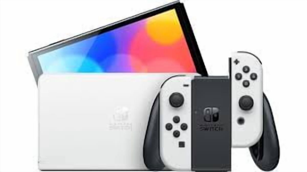 Nintendo Switch OLED with White Joy-Con (International Edition) Bundle with 3 Month Nintendo Switch Online Membership & 25 GC