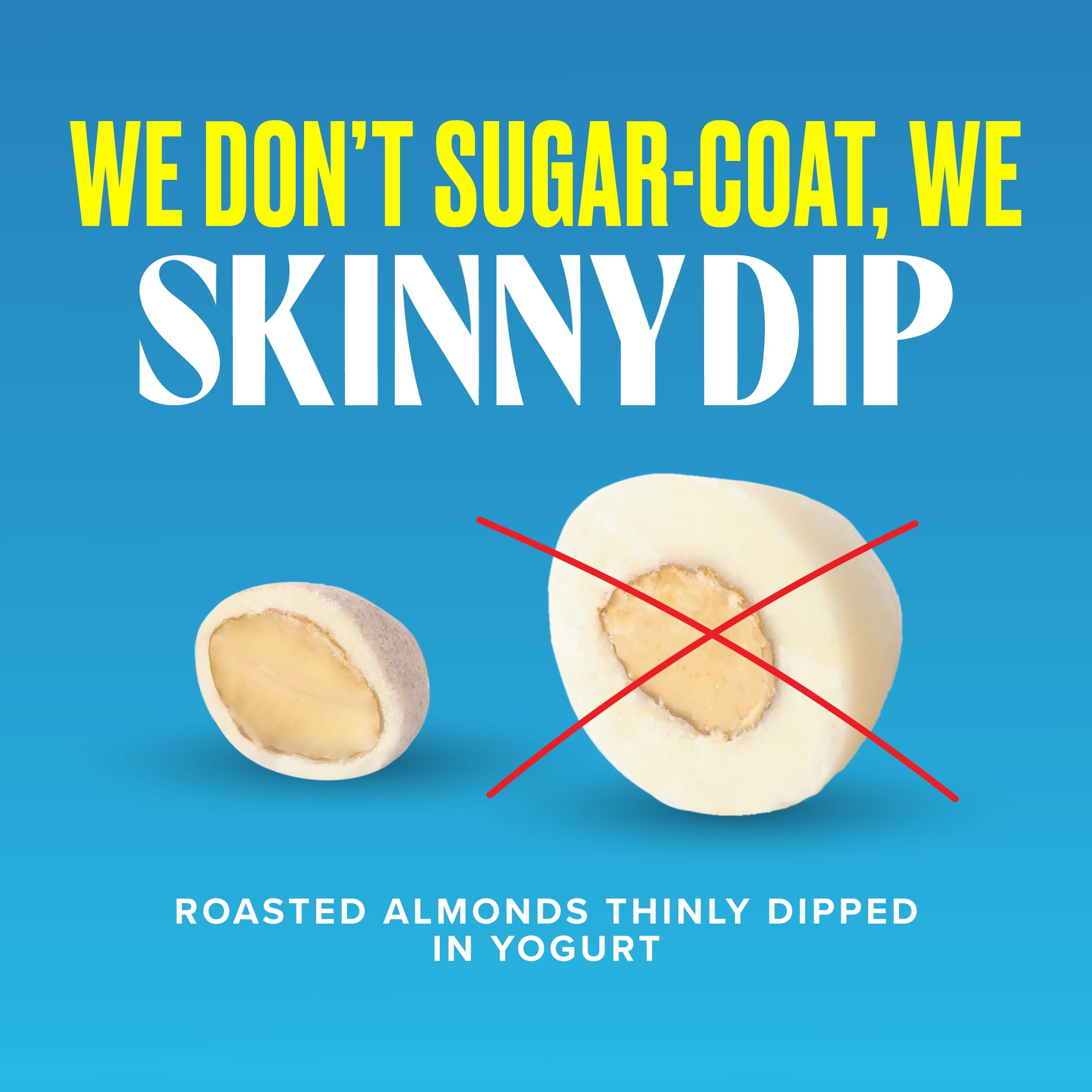 (3 pack) SkinnyDipped Lemon Bliss Yogurt Covered Almonds, Healthy Snack, Plant Protein, Gluten Free, 3.5 oz Resealable Bag