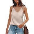 thumbnail image 2 of Maean Satin Camisole for Women Loose Spaghetti Strap V Neck Dressy Tank Tops Sleeveless Summer Tee Shirt, 2 of 5