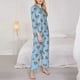 thumbnail image 3 of Balery Terrier Conjunto de Pijama con Estampado para Mujer, Conjunto de Dos Piezas con Manga Larga, Ropa de Dormir Suave con Bolsillos, Pijamas Cómodos-Large, 3 of 7