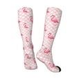 thumbnail image 4 of Easygdp Cute Flamingo with Heart Soccer Socks Sport Knee High Socks Calf Compression Athletic Socks for Men and Women, 4 of 9