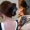 thumbnail image 3 of QIQUWOHUL Large Sparkly Butterfly Hair Clips For Women Metal Hair Jaw Non Slip Cute Hairclips Accessories For Thick Hair Gold&Black, 3 of 4