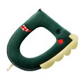 thumbnail image 4 of Raindrops Green Corduroy Toilet Seat Cushion with Good Elasticity and Neat Zipper for Bathroom Use Fits Most Toilets, 4 of 7