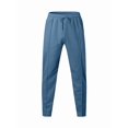 thumbnail image 4 of Men's Drawstring Waist Seamed Straight Leg Casual Pants Denim Blue XXL, 4 of 10
