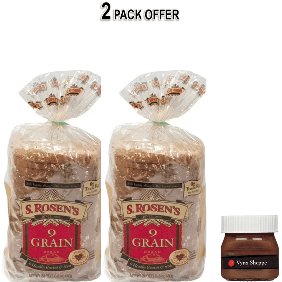 S. Rosen's 9 Grain Wheat Bread, 24 oz. Fresh Bread Loaf