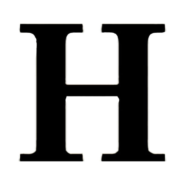 Advancent Letras inglesas espejo pegatina 3D acrílico alfabeto espejo calcomanías decoración Decoración del hogar Negro letra H