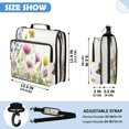 thumbnail image 3 of Zipper Binder with Shoulder Strap 2 inch 3 Ring Waterproof File Folder Organizer Bag 500 Sheet Colorful Watercolor Wildflowers, 3 of 8