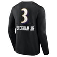 thumbnail image 3 of Men's Fanatics Branded Odell Beckham Jr. Black Baltimore Ravens Team Wordmark Player Name & Number Long Sleeve T-Shirt, 3 of 3