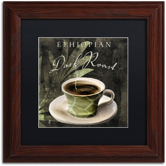 Trademark Fine Art "Afrikan Coffee III" Canvas Art by Color Bakery Black Matte, Wood Frame