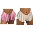 thumbnail image 1 of (2-Pack) Rinsvye European and Slim Ruffle Womens Spandex Shorts Yoga Buttocks and Tummy Womens Running Shorts Running Shorts Women's Solid Women's Shorts Casual Drawstring Color Hip Stretch Pants in, 1 of 5