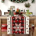 thumbnail image 4 of Nilvkv Christmas Snowflake Tablecloth Red Snowflake Tablecloth Rectangular Tablecloth Holiday Gift Dusts Cloth Holiday for Restaurant Party, Christmas, 4 of 6