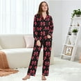 thumbnail image 6 of joogoo Pajamas Set for Women Red Bows Long Sleeve Pjs Loungewear L, 6 of 7