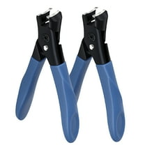 Large Jaw Nail Clippers for Thick Toenails & Fingernails with Anti‑Splash Design, Heavy Duty Stainless Steel Cutter with Non‑Slip Soft Grip –2 Pcs Blue