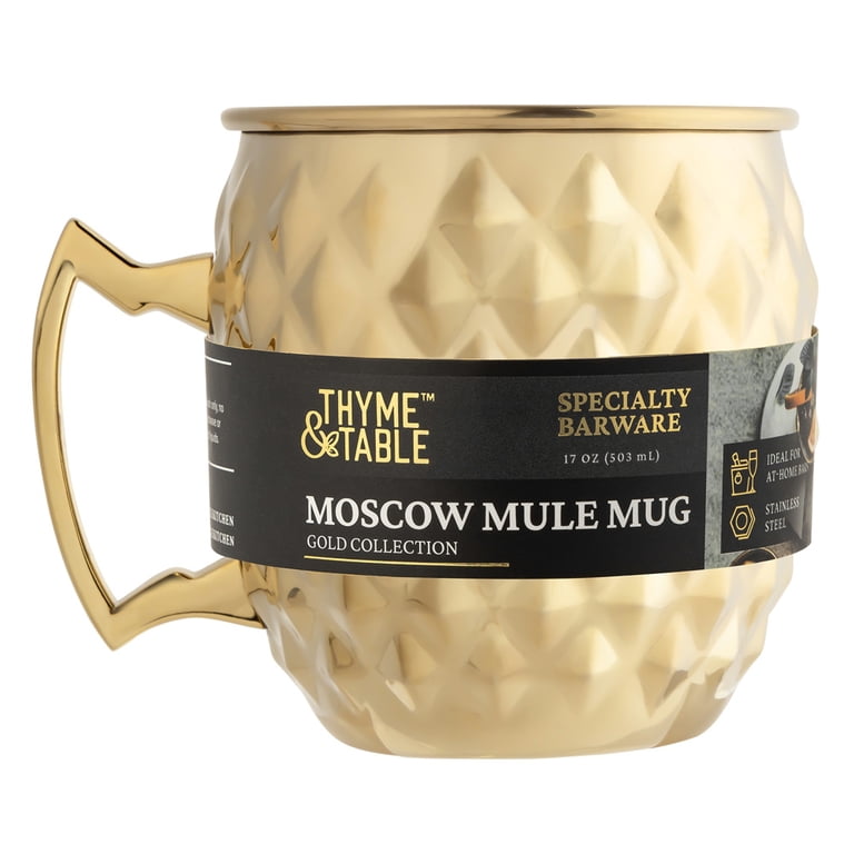 Thyme & Table Gold Stainless Steel 17oz Moscow Mule Mug, Durable