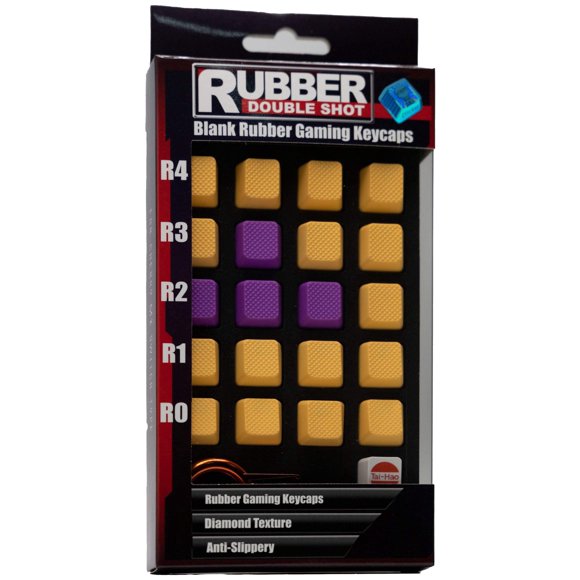 TAI-HAO Blank Rubber Gaming Keycaps : Blank No.1 Compatible with All MX Types Keyboards