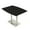 Black Cypress w/Silver Base, variant on 60" Small Boat Bistro Height Table Double Metal Base Bar Table