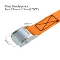thumbnail image 3 of Uxcell 1.52ft Lashing Strap Luggage Tie Down Cam Lock Buckle Work Load Polypropylene Orange 4Pcs, 3 of 5