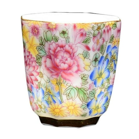 

Panda Superstore PF-HOM367125011-DORIS02104-RP 2.2 oz Multi Color Flower Octagon Handmade Ceramic Kungfu Chinese Tea Cup